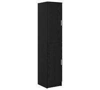 QJBSAVVA Buffet Haut Armoire de Rangement en Bois d'Ingénierie Chêne Noir, Meuble Colonne Moderne avec 2 Portes pour Salon, Salle à Manger et Couloir, 35 x 39 x 168 cm