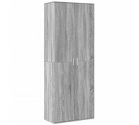 QJBSAVVA Buffet Haut Armoire de Rangement pour Salon Cuisine et Salle à Manger, Vaisselier Moderne en Bois d'Ingénierie avec Portes, Coloris Sonoma Gris, 70 x 35 x 180 cm