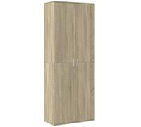 QJBSAVVA Buffet Haut Chêne Sonoma 70x35x180 cm, Armoire de Rangement en Bois d'Ingénierie avec Portes, Vaisselier Moderne pour Salon, Salle à Manger et Cuisine