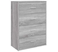 QJBSAVVA Buffet Meuble de Rangement pour Salon et Entrée, Commode en Bois d'Ingénierie avec Étagères pour Livres et Magazines, Cabinet Tendance Gris Sonoma, 60 x 31 x 84 cm