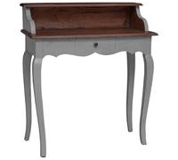QJBSAVVA Bureau d'Écriture en Bois d'Acajou Massif 80x40x92 cm, Secrétaire Style Antique Vintage pour Bureau à Domicile, Salon et Chambre, Table de Travail Faite à la Main
