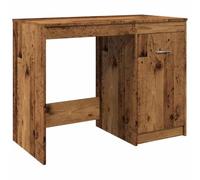 QJBSAVVA Bureau Informatique avec Rangement Meuble de Travail pour Ordinateur Table d'Étude en Bois d'Ingénierie pour Bureau et Maison Style Moderne Vieux Bois 100 x 50 x 76 cm