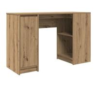 QJBSAVVA Bureau Informatique en Bois d'Ingénierie, Table de Travail et Écriture Secrétaire avec Grand Rangement pour Salon, Chambre et Bureau, Couleur Chêne Artisanal, 120x42x76 cm