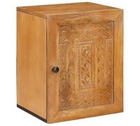 QJBSAVVA Cabinet de Salle de Bain Moderne en Bois d'Ingénierie Marron Clair 38 x 33 x 48 cm - Meuble de Rangement sur Pied Gain de Place avec Porte et Boutons en Acier Mate pour Intérieur