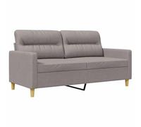 QJBSAVVA Canapé 2 places taupe 158 cm, canapé rembourré moderne avec housse en tissu et structure en métal, canapé confortable pour salon et bureau, largeur d'assise 140 cm, 2 places compact avec