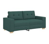 QJBSAVVA Canapé causeuse 2 places vert foncé - 180 x 77 x 82 cm - Canapé en tissu avec accoudoirs en contreplaqué - Canapé rembourré pour salon, chambre à coucher et bureau - Canapé moderne avec