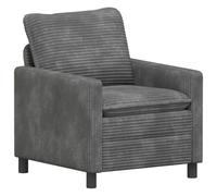 QJBSAVVA Canapé gris clair 76 x 81 x 87,5 cm, fauteuil rembourré moderne avec cadre en métal et housse en polyester, fauteuil simple confortable pour salon, fauteuil lounge 1 place, gris