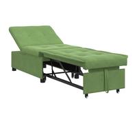 QJBSAVVA Canapé-Lit Convertible 1 Place en Velours Vert Clair, Banquette Clic Clac Moderne pour Salon et Chambre d'amis, Cadre en Contreplaqué Robuste, 194 x 67 x 82 cm