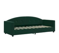 QJBSAVVA Canapé-Lit de Jour en Velours Vert Foncé 80x200 cm | Idéal pour le salon ou la chambre d'amis, ce lit d'appoint élégant avec sommier à lattes offre un confort optimal.