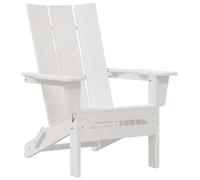 QJBSAVVA Chaise Adirondack Pliante Fauteuil de Jardin Design Moderne en HDPE Blanc avec Dossier Incliné et Accoudoirs Larges pour Terrasse Balcon et Extérieur 80,5 x 74,5 x 92 cm