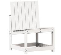 QJBSAVVA Chaise de Jardin en Bois de Pin Massif Blanc 50,5x55x77 cm, Fauteuil d'Extérieur Confortable avec Dossier et Siège à Lattes pour Terrasse, Patio et Balcon