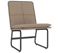 QJBSAVVA Chaise Longue de Salon en Similicuir Cappuccino 54x75x76 cm, Fauteuil de Relaxation Confortable avec Cadre en Métal Robuste et Pieds Antidérapants pour Chambre et Bureau