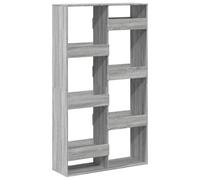 QJBSAVVA Cloison de Séparation et Bibliothèque Moderne à 8 Étagères, Meuble de Rangement en Bois d'Ingénierie, Diviseur de Pièce Élégant pour Salon et Bureau, 100x33x175 cm, Sonoma Gris