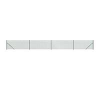 QJBSAVVA Clôture à Mailles Losangées avec Bride Vert 0,8x10 m, Grillage Simple Torsion en Acier Galvanisé Revêtu de PVC avec Poteaux et Accessoires pour Jardin et Enclos d'Animaux