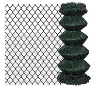 QJBSAVVA Clôture à Mailles Losangées en Acier Plastifié PVC, Rouleau de Grillage Simple Torsion 0,8 x 25 m, Épaisseur du Fil 2,8 mm, Vert, pour Délimitation Jardin et Propriété