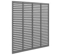 QJBSAVVA Clôture à Persiennes WPC 180x180 cm, Panneau de Clôture de Jardin en Composite Bois-Plastique, Claustra Brise-Vue pour Ombrage de Patio et Décoration Extérieure, Gris