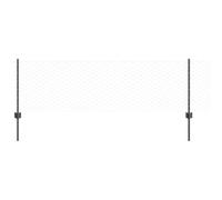 QJBSAVVA Clôture de Jardin avec Poteaux Grise, Grillage Hexagonal en Acier et PVC, Barrière Extérieure pour Délimitation de Cour et Terrasse, Kit Complet, 2500 x 2,7 x 60 cm