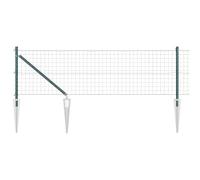 QJBSAVVA Clôture de Jardin avec Poteaux Vert 0,4 x 50 m, Kit Complet de Grillage en Rouleau Acier et PVC pour la Délimitation Extérieure, Sécurité de Terrasse et Terrain