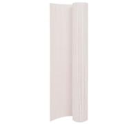 QJBSAVVA Clôture de Jardin Double Face en PVC Blanc 110x500 cm, Brise-Vue Occultant pour Délimitation de Parterre, Terrasse et Balcon, Canisse Plastique Souple Facile à Découper
