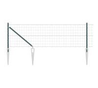 QJBSAVVA Clôture de Jardin en Rouleau avec Poteaux 0,8 x 10 m, Kit de Grillage en Acier Vert pour Délimitation Extérieure, Barrière de Protection pour Terrasse et Cour