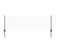 QJBSAVVA Clôture de Jardin en Rouleau avec Poteaux Vert, Kit de Grillage Extérieur en Acier et PVC, Clôture Euro Modulable pour Délimitation de Terrain et Terrasse, 5000 x 2,7 x 60 cm