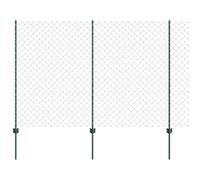 QJBSAVVA Clôture de Jardin en Treillis Métallique Vert, Grillage Rouleau avec Poteaux en Acier et PVC, Barrière Extérieure pour Terrasse, Set de Délimitation, 1,6 x 50 m