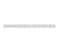 QJBSAVVA Clôture en Mailles de Chaîne Vert 1,6x25 m, Grillage de Jardin en Acier Galvanisé Plastifié avec 13 Poteaux et Accessoires, Kit Complet de Clôture pour Enclos et Terrain