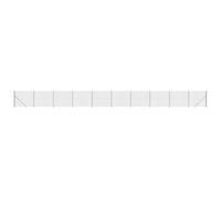 QJBSAVVA Clôture en Treillis Métallique avec Bride Anthracite 2,2x25 m, Grillage de Jardin en Acier Galvanisé PVC, Kit Complet avec Poteaux pour Enclos Extérieur