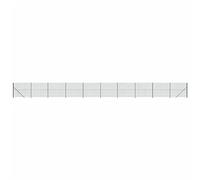 QJBSAVVA Clôture en Treillis Métallique avec Bride Vert 2 x 25 m, Grillage Jardin en Acier Galvanisé Plastifié avec Poteaux pour Délimitation de Terrain et Enclos Animaux