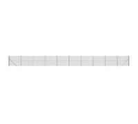QJBSAVVA Clôture en Treillis Métallique avec Piquets d'Ancrage Vert 2 x 25 m, Grillage de Jardin en Acier Galvanisé Revêtu de PVC, Kit Complet pour Enclos Animaux et Délimitation