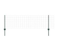 QJBSAVVA Clôture Euro avec Poteaux Vert en Acier et PVC Grillage de Jardin en Rouleau pour Extérieur Terrasse et Cour Kit Complet avec Vis et Boulons 5000 x 2,7 x 60 cm