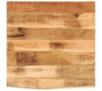 QJBSAVVA Dessus de table 40x40x2.5 cm en Bois de Manguier Massif Brut avec Bord Vif Unique, Plateau de Table Carré pour Restauration DIY, Bureau et Rénovation de Meuble Rustique