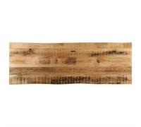 QJBSAVVA Dessus de Table Bord Vivant 140x40x2,5 cm en Bois de Manguier Brut Massif, Plateau de Table Rectangulaire pour Rénovation de Table à Manger, Table Basse et Bureau