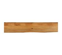 QJBSAVVA Dessus de Table en Bois de Manguier Massif 180x40x2,5 cm, Plateau de Table Rectangulaire à Bord Vivant Finition Chêne pour Table à Manger, Bureau et Console