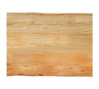 QJBSAVVA Dessus de Table en Bois de Manguier Massif 90x60x2,5 cm, Plateau de Table Rectangulaire avec Bords Vivants Rustiques, Idéal pour DIY Table à Manger ou Bureau