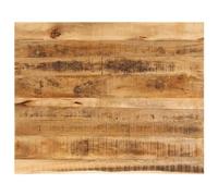 QJBSAVVA Dessus de Table en Bois de Manguier Massif Brut 90x80x3,8 cm, Plateau de Table Rectangulaire avec Bord Vif Unique pour Table à Manger, Salon, Bureau et Café