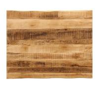 QJBSAVVA Dessus de Table en Bois de Manguier Massif Brut, Plateau de Table Rectangulaire à Bords Vivants 100x80x2,5 cm, pour Table à Manger, Bureau et Rénovation de Meubles