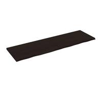 QJBSAVVA Dessus de Table en Chêne Massif Foncé, Plateau de Table Pliable 200x60 cm avec Bord Vif, Planche en Bois Épaisse pour Bureau, Table à Manger ou Console de Bar