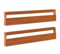 QJBSAVVA Étagère à Chaussures Murale en Bois de Pin Massif, Lot de 2 Range-Chaussures Suspendus Gain de Place pour Entrée et Couloir, Cire Marron, 110 x 8,5 x 23,5 cm