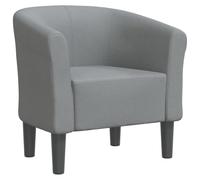 QJBSAVVA Fauteuil Cabriolet Moderne en Tissu, Chaise d'Appoint Rembourrée avec Cadre en Bois, Fauteuil de Salon, Chambre, Chambre d'amis et Bureau, Gris Clair, 70 x 56 x 68 cm