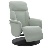 QJBSAVVA Fauteuil Inclinable Manuel avec Repose-Pied, Fauteuil Relax Pivotant à 360 Degrés en Velours Gris Clair, Chaise de Relaxation Rembourrée pour Salon et Bureau