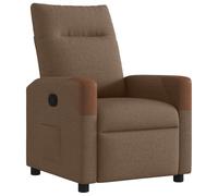 QJBSAVVA Fauteuil Inclinable Manuel de Relaxation, Fauteuil de Salon en Tissu Marron avec Dossier Réglable et Repose-Pied, Chaise TV Confortable pour Salon, Capacité Max 110 kg