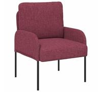 QJBSAVVA Fauteuil moderne et doux, bordeaux, avec assise de 55 cm de large, fauteuil de salon minimaliste avec pieds en métal et housse en polyester, fauteuil simple élégant pour salon et bureau