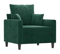 QJBSAVVA Fauteuil rembourré moderne en velours vert foncé avec structure en métal et rembourrage, fauteuil lounge confortable pour salon, chambre à coucher, fauteuil simple, fauteuil de télévision, 78