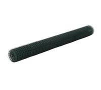 QJBSAVVA Grillage Acier Galvanisé Plastifié Vert 25x1,5 m - Rouleau Maille Carrée 19x19 mm pour Clôture de Jardin, Enclos Poulailler, Cage Lapin, Volière et Protection des Plantes