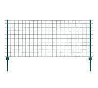 QJBSAVVA Grillage Rouleau Clôture Euro en Acier Plastifié Vert 20x1 m avec 11 Poteaux de 1,45 m, Kit Complet de Clôture de Jardin pour Délimitation de Terrain et Enclos Animaux
