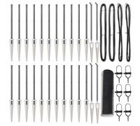 QJBSAVVA Kit de Clôture de Jardin avec 26 Piquets de Fixation, Clôture Métallique en Acier et PVC 5000 x 3,2 x 40 cm pour Délimitation Extérieure et Terrasse, Gris