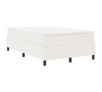 QJBSAVVA Lit à Ressorts Crème 120x190 cm avec Matelas et Surmatelas | Ensemble complet pour chambre à coucher avec structure stable, matelas ergonomique et surmatelas doux en velours.