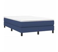 QJBSAVVA Lit à Sommier 120x190 cm avec Matelas et Surmatelas Bleu | Ensemble de lit complet pour chambre à coucher avec sommier à lattes résistant et surmatelas en mousse douce.