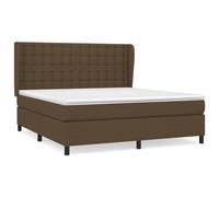 QJBSAVVA Lit à Sommier 180x200 avec Matelas et Surmatelas Marron Foncé